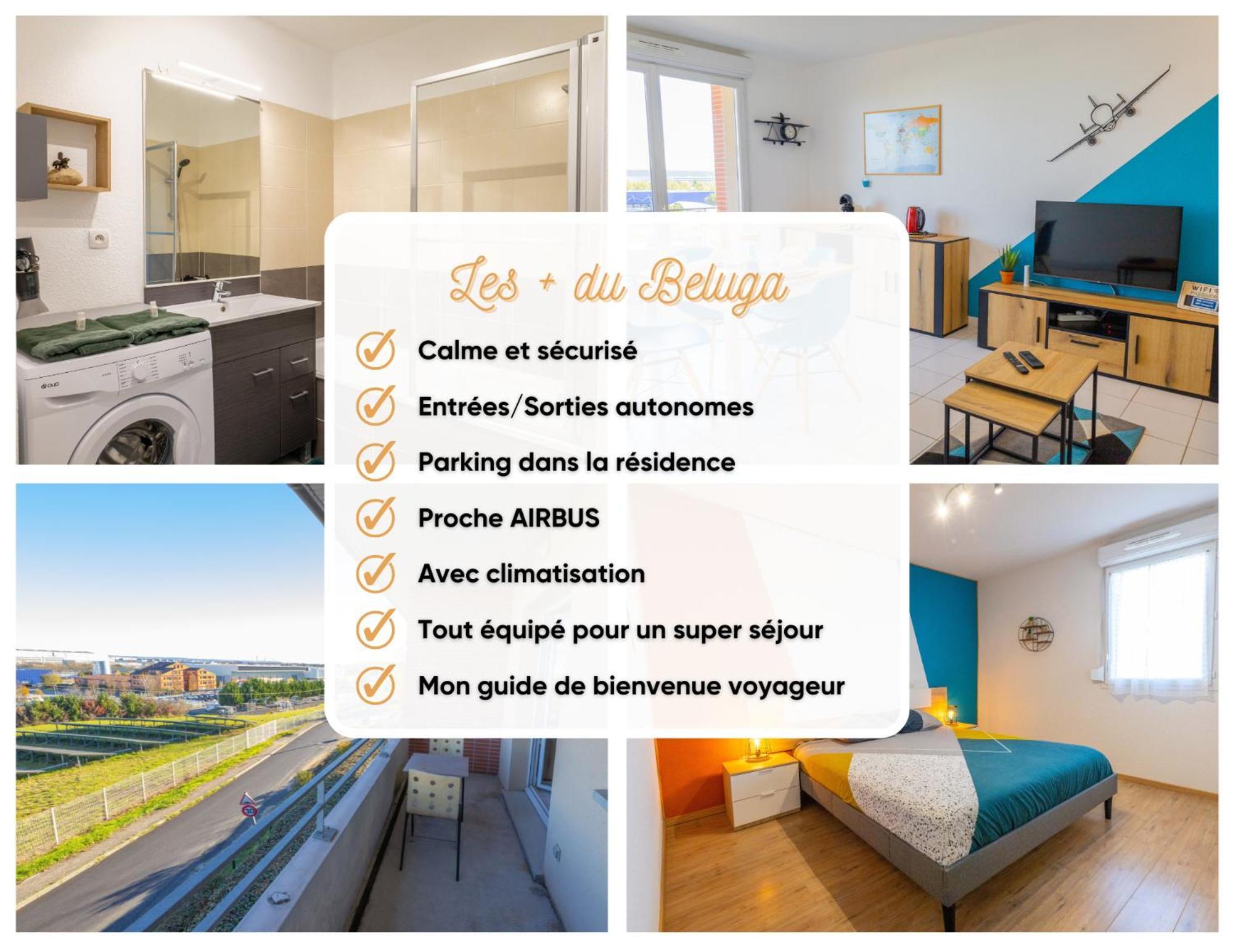 Le Beluga - Escale Confort Proche Airbus Apartment